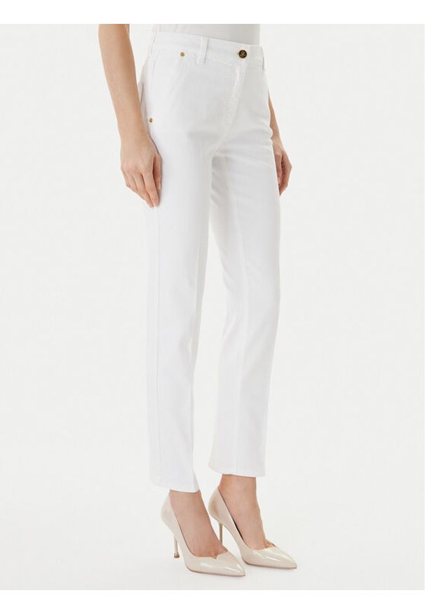 Luisa Spagnoli Jeansy Aroma 542975 Biały Straight Fit. Kolor: biały