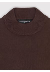 Pako Lorente - PAKO LORENTE – Brązowy półgolf męski. Kolor: brązowy. Materiał: poliamid, wiskoza. Wzór: gładki, ze splotem #7