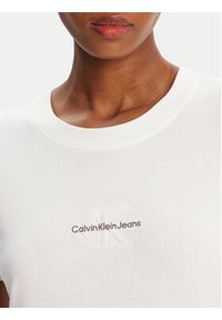 Calvin Klein Jeans T-Shirt Monologo J20J223563 Biały Slim Fit. Kolor: biały. Materiał: bawełna #3