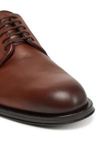 TOMMY HILFIGER - Tommy Hilfiger Półbuty Core Hilfiger Leather Shoe FM0FM05375 Brązowy. Kolor: brązowy. Materiał: skóra #5