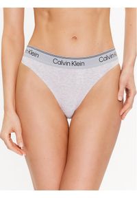 Calvin Klein Underwear Stringi 000QF7188E Szary. Kolor: szary. Materiał: bawełna