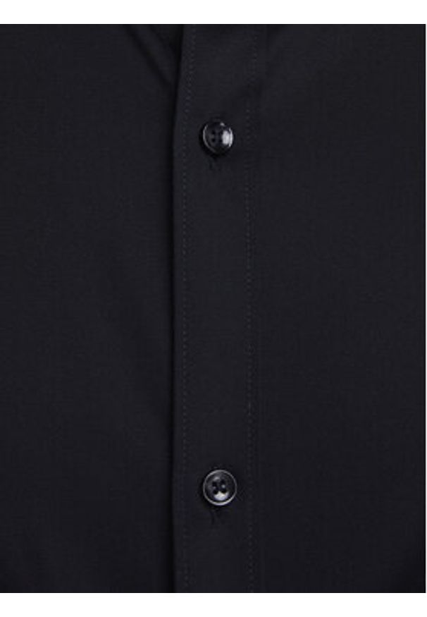 Jack & Jones - Jack&Jones Koszula Parma 12097662 Czarny Super Slim Fit. Kolor: czarny. Materiał: bawełna