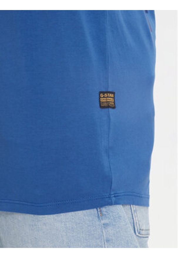 G-Star RAW - G-Star Raw T-Shirt Text Back D25971-2653 Niebieski Relaxed Fit. Kolor: niebieski. Materiał: bawełna