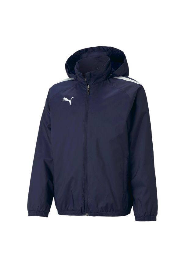 Kurtka dziecięca Puma Team Liga All Weather. Kolor: czarny, niebieski, wielokolorowy. Sport: piłka nożna