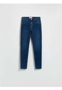 Reserved - LADIES` JEANS TROUSERS - granatowy. Kolor: niebieski