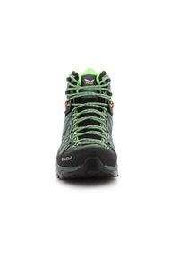 Buty trekkingowe męskie Salewa MS Alp 2 Mid Gtx. Wysokość cholewki: za kostkę. Zapięcie: bez zapięcia. Kolor: zielony. Materiał: skóra. Szerokość cholewki: normalna