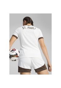 Puma - Damska koszulka wyjazdowa FC St. Pauli 24/25 PUMA White Espresso Brown. Kolor: biały, wielokolorowy, brązowy