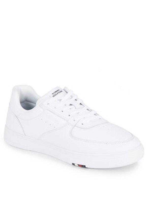 TOMMY HILFIGER - Tommy Hilfiger Sneakersy Modern Cup Corporate Lth FM0FM04941 Biały. Kolor: biały. Materiał: skóra