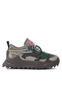 OFF-WHITE - Off-White Sneakersy OMIA139S22FAB0010909 Szary. Kolor: szary. Materiał: skóra