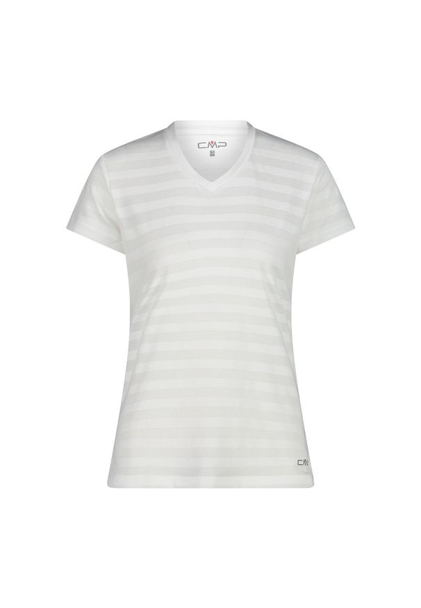 Koszulka damska CMP. Kolor: czarny, wielokolorowy, biały. Materiał: materiał, tkanina. Sport: turystyka piesza