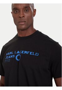 Karl Lagerfeld Jeans T-Shirt A4M17022 Czarny Regular Fit. Kolor: czarny. Materiał: syntetyk