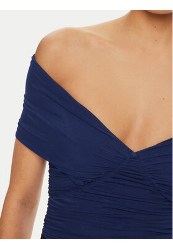 BARDOT - Bardot Body 59757TB Granatowy Regular Fit. Kolor: niebieski. Materiał: syntetyk