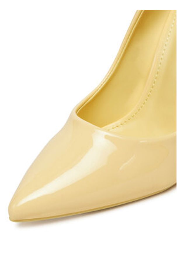 DeeZee Szpilki AB2-4503A Żółty. Kolor: żółty. Materiał: skóra. Obcas: na szpilce