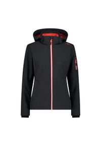 Kurtka damska turystyczna CMP 39A5006. Kolor: różowy, wielokolorowy, czarny. Materiał: softshell. Sport: turystyka piesza #1