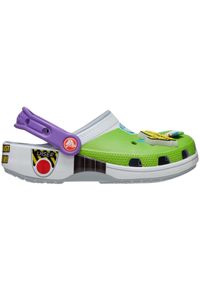 Chodaki dla dzieci Crocs Classic Toy Story Buzz. Kolor: zielony, fioletowy, biały, wielokolorowy. Styl: sportowy