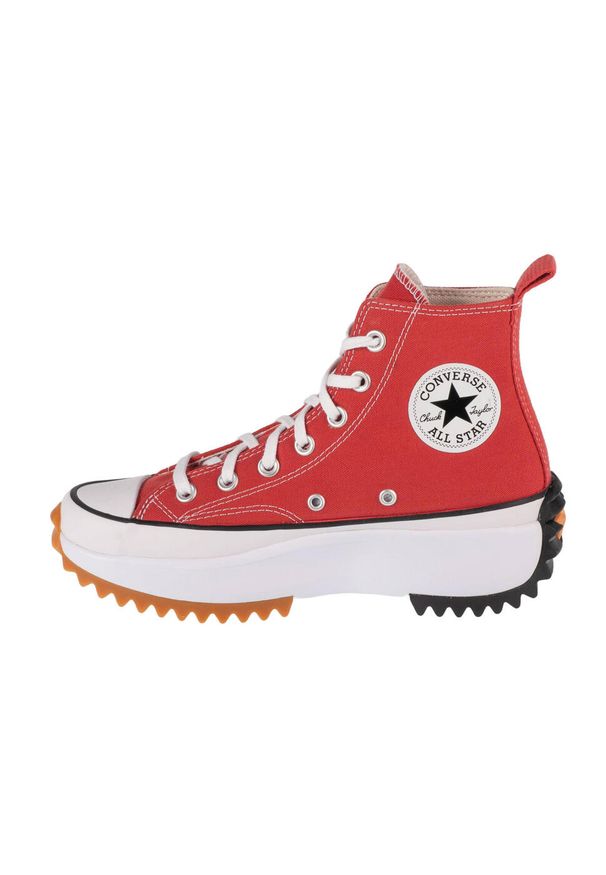 Converse - Buty sportowe do chodzenia damskie, Run Star Hike. Kolor: czerwony. Materiał: guma. Sport: turystyka piesza, bieganie