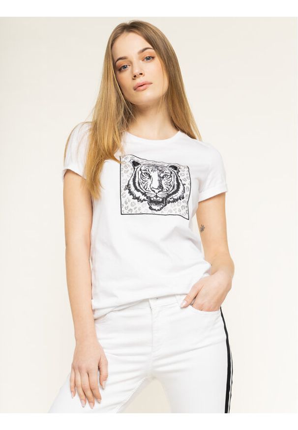 Silvian Heach T-Shirt Matam PGP20676TS Biały Regular Fit. Kolor: biały. Materiał: bawełna
