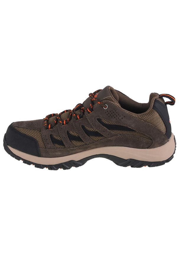 columbia - Buty trekkingowe męskie Columbia Crestwood. Zapięcie: sznurówki. Kolor: wielokolorowy, brązowy. Materiał: skóra. Szerokość cholewki: normalna