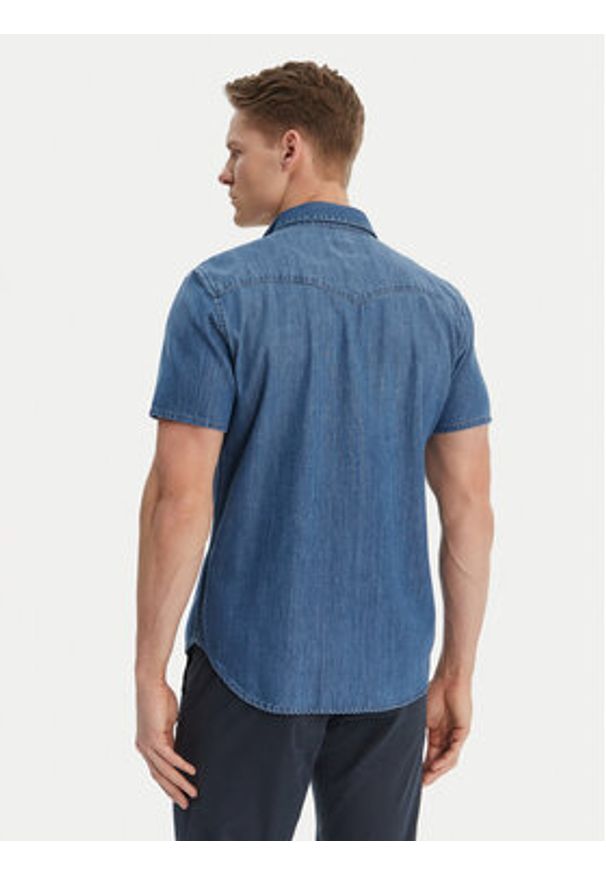 Guess Koszula jeansowa M6GH87 D1035 Niebieski Regular Fit. Kolor: niebieski. Materiał: bawełna