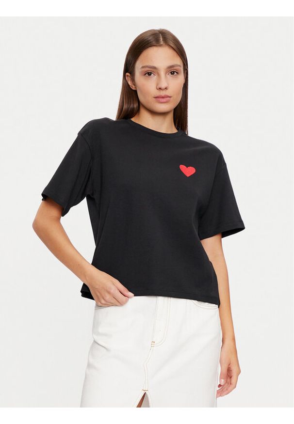 Vero Moda T-Shirt Thilde 10329163 Czarny Regular Fit. Kolor: czarny. Materiał: bawełna