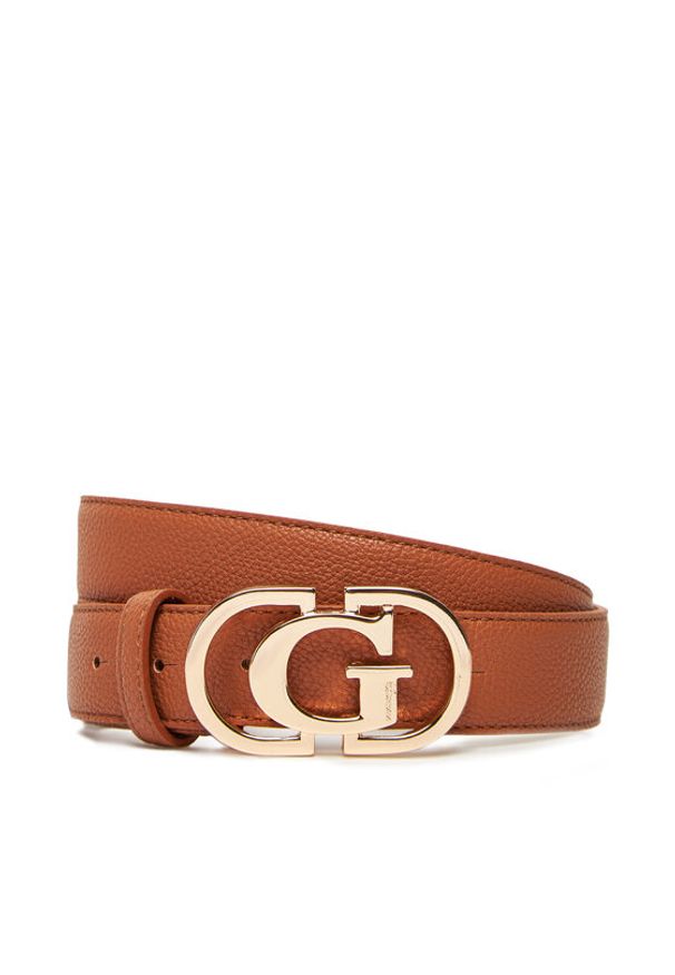 Guess Pasek Damski BW9269 P5330 Brązowy. Kolor: brązowy. Materiał: skóra