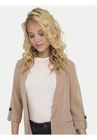 only - ONLY Marynarka Marsa 15308084 Beżowy Loose Fit. Kolor: beżowy. Materiał: syntetyk, wiskoza #4