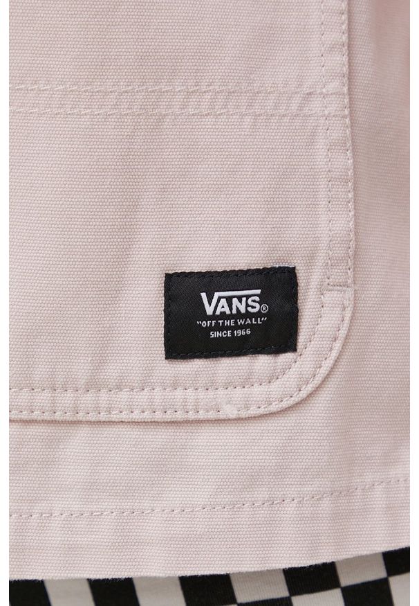 Vans kurtka jeansowa damska kolor różowy przejściowa. Okazja: na co dzień. Kolor: różowy. Materiał: jeans. Wzór: gładki. Styl: casual