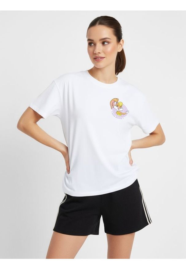Sinsay - Koszulka z nadrukiem Looney Tunes - biały. Kolor: biały. Wzór: nadruk