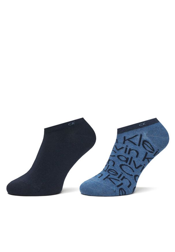 Calvin Klein Zestaw 3 par niskich skarpet męskich 701218714 Kolorowy. Materiał: materiał, bawełna. Wzór: kolorowy