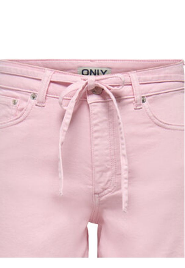 only - ONLY Szorty jeansowe Gianna 15370663 Różowy Regular Fit. Kolor: różowy. Materiał: bawełna