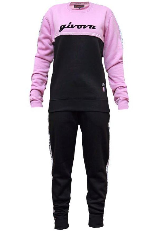 Dres Givova Donna Lila - Elegancja i Wygoda Sportowa. Kolor: różowy. Materiał: poliester, bawełna. Wzór: haft