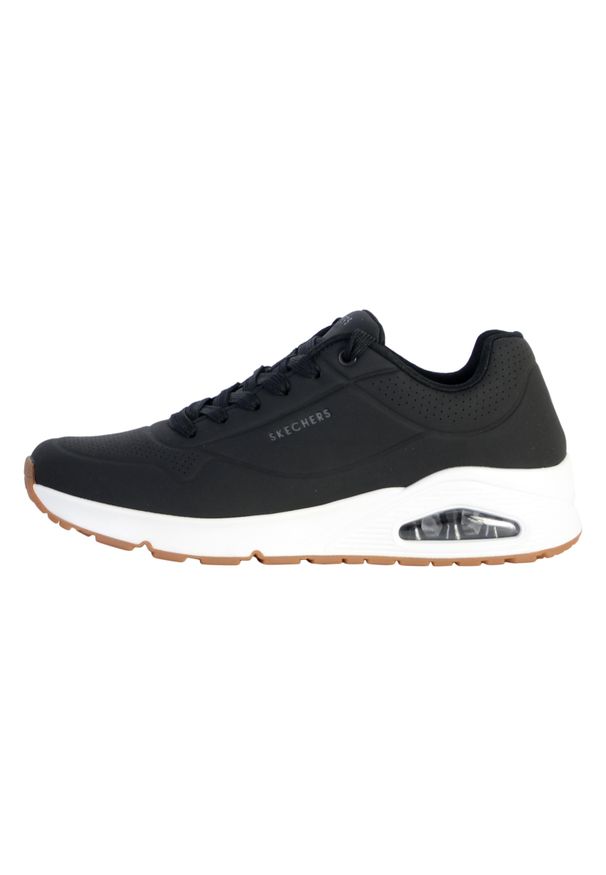 skechers - Buty do chodzenia męskie Skechers Uno Stand ON Air. Zapięcie: sznurówki. Kolor: czarny. Materiał: materiał, syntetyk, tkanina. Szerokość cholewki: normalna. Sport: turystyka piesza