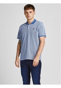 Jack & Jones - Jack&Jones Polo Bluwin 12169064 Niebieski Regular Fit. Typ kołnierza: polo. Kolor: niebieski. Materiał: bawełna, syntetyk