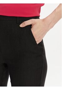 Marella Spodnie materiałowe Muschio 2413131272 Czarny Regular Fit. Kolor: czarny. Materiał: len