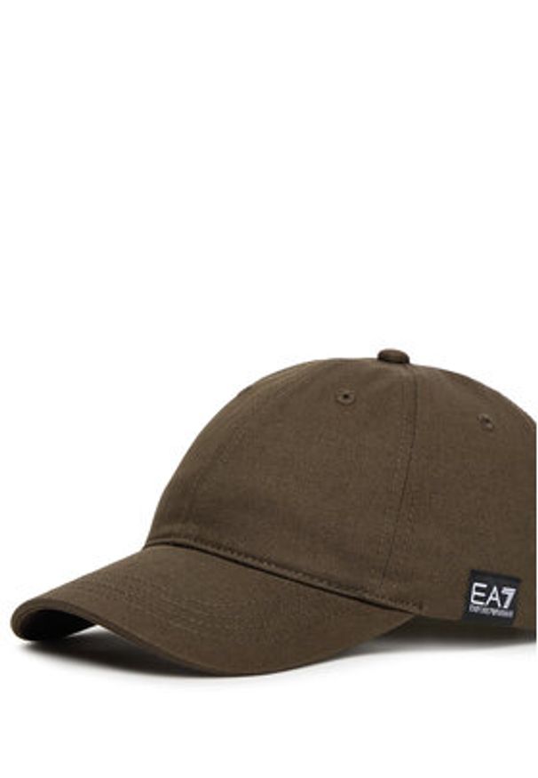 EA7 Emporio Armani Czapka z daszkiem 7X000047 AF11989 U6139 Brązowy. Kolor: brązowy. Materiał: materiał, bawełna