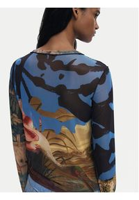 Desigual Bluzka Dragon Lacroix 25WWTK39 Kolorowy Slim Fit. Materiał: syntetyk. Wzór: kolorowy #3