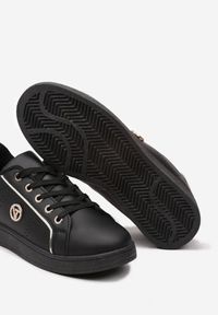 Born2be - Czarne Sneakersy Avatarora. Okazja: na co dzień. Nosek buta: okrągły. Zapięcie: sznurówki. Kolor: czarny. Materiał: skóra ekologiczna. Szerokość cholewki: normalna #5