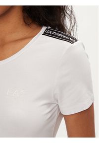 EA7 Emporio Armani T-Shirt 3DTT44 TJ6SZ 1100 Biały Slim Fit. Kolor: biały. Materiał: bawełna #5