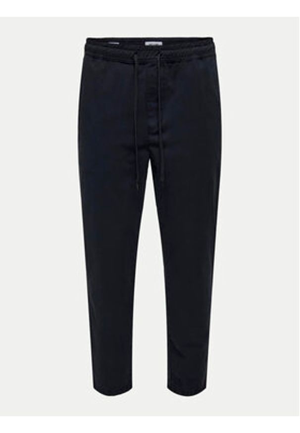 Only & Sons Chinosy Linus 22029765 Granatowy Tapered Fit. Kolor: niebieski. Materiał: bawełna