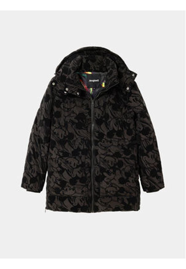 Desigual Kurtka przejściowa 23WWEWB2 Czarny Regular Fit. Kolor: czarny. Materiał: syntetyk