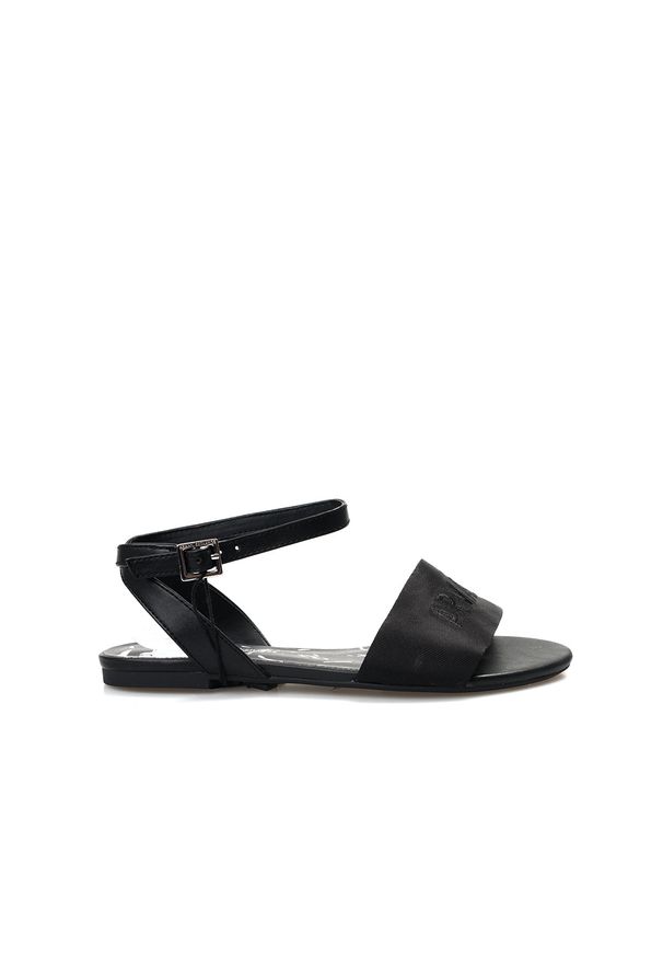 Armani Exchange Sandały | XDP003 XV138 | Kobieta | Czarny. Nosek buta: okrągły. Kolor: czarny. Materiał: skóra ekologiczna, tkanina