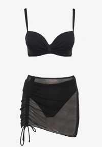 Renee - Czarne Bikini Strój Dwuczęściowy ze Spódniczką Mini w Komplecie Gretella. Kolor: czarny #3