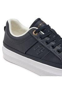TOMMY HILFIGER - Tommy Hilfiger Sneakersy Essential Vulc Sneaker Monogram FW0FW07945 Granatowy. Kolor: niebieski #5