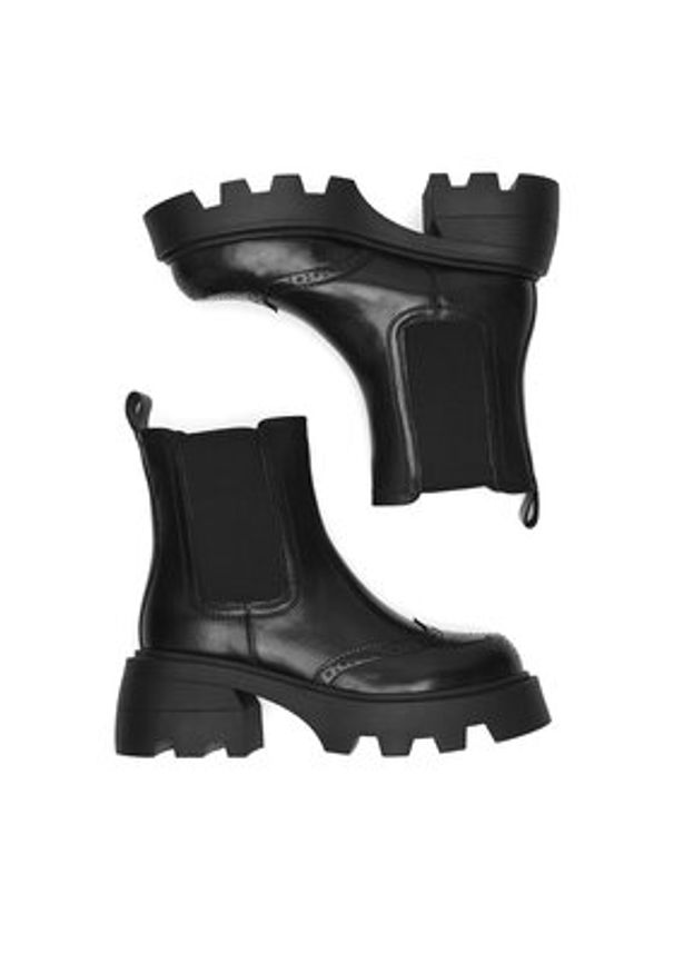 Badura Sztyblety WFA3150-2Z Czarny. Kolor: czarny. Materiał: skóra