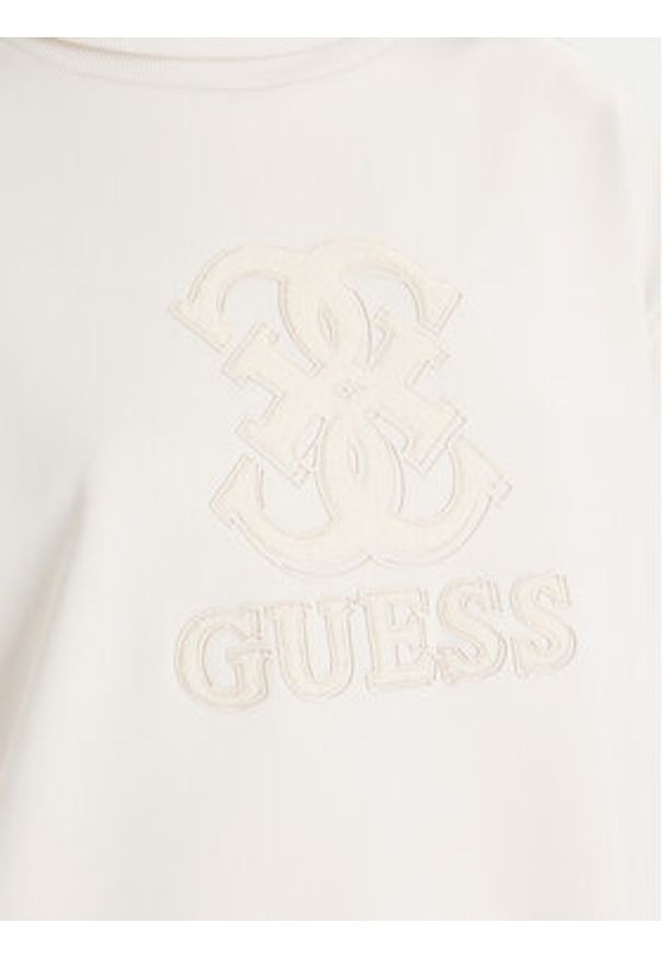 Guess Sukienka codzienna V5YK07 KCX22 Écru Regular Fit. Okazja: na co dzień. Materiał: syntetyk. Typ sukienki: proste. Styl: casual