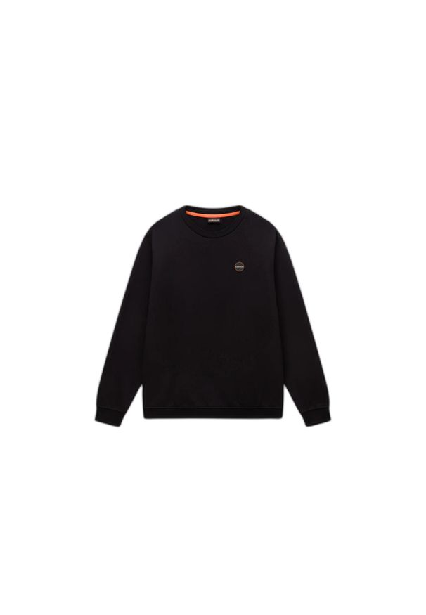 Bluza Napapijri B-Badge C. Kolor: czarny. Materiał: bawełna
