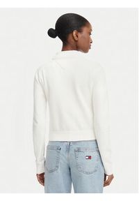 Tommy Jeans Sweter Flag DW0DW22930 Biały Regular Fit. Kolor: biały. Materiał: bawełna #2