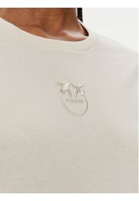 Pinko T-Shirt 100355 A1NW Écru Regular Fit. Materiał: bawełna