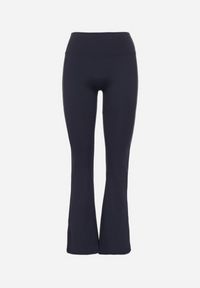 Born2be - Granatowe Legginsy Typu Dzwony z Wysokim Stanem Orralise. Stan: podwyższony. Kolor: niebieski. Materiał: tkanina. Styl: klasyczny #6