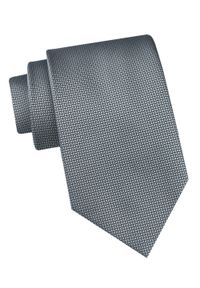 Klasyczny Krawat Męski - Chattier - Kolor Stalowy. Kolor: szary. Materiał: tkanina. Styl: klasyczny